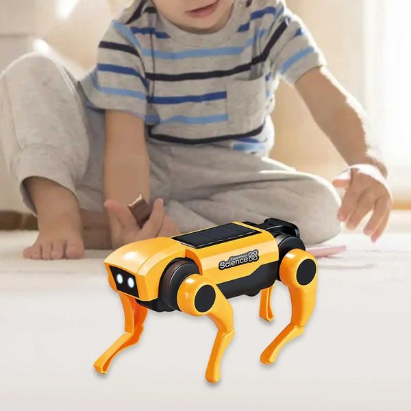 Solar Electric Mechanical Dog Robot Dog Toy 3D Puzzle Assembly Electronic Pets for Adults Kids Girls Boys Birthday Gifts Y240814