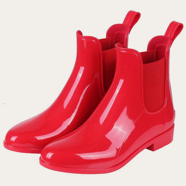 Bebealy Women&#039;s Short Waterproof Slip On Ankle Booties Summer Outdoor Non-slip Home Garden Boots Rain Boot