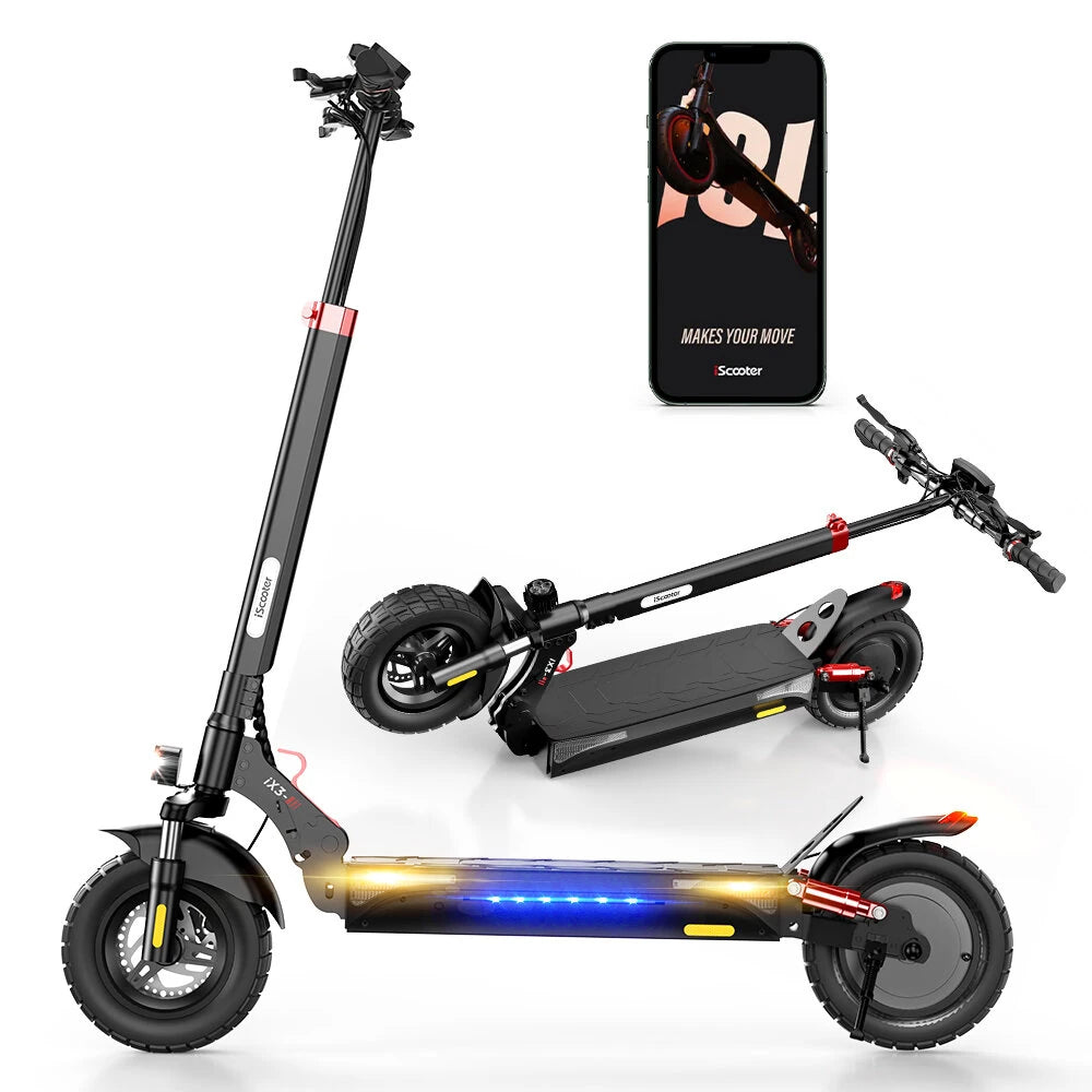 [EU DIRECT] iScooter iX3 Electric Scooter 48V 10Ah 800W Recommended Top Speed 25KM-H 10inch Folding Moped Electric Scoot