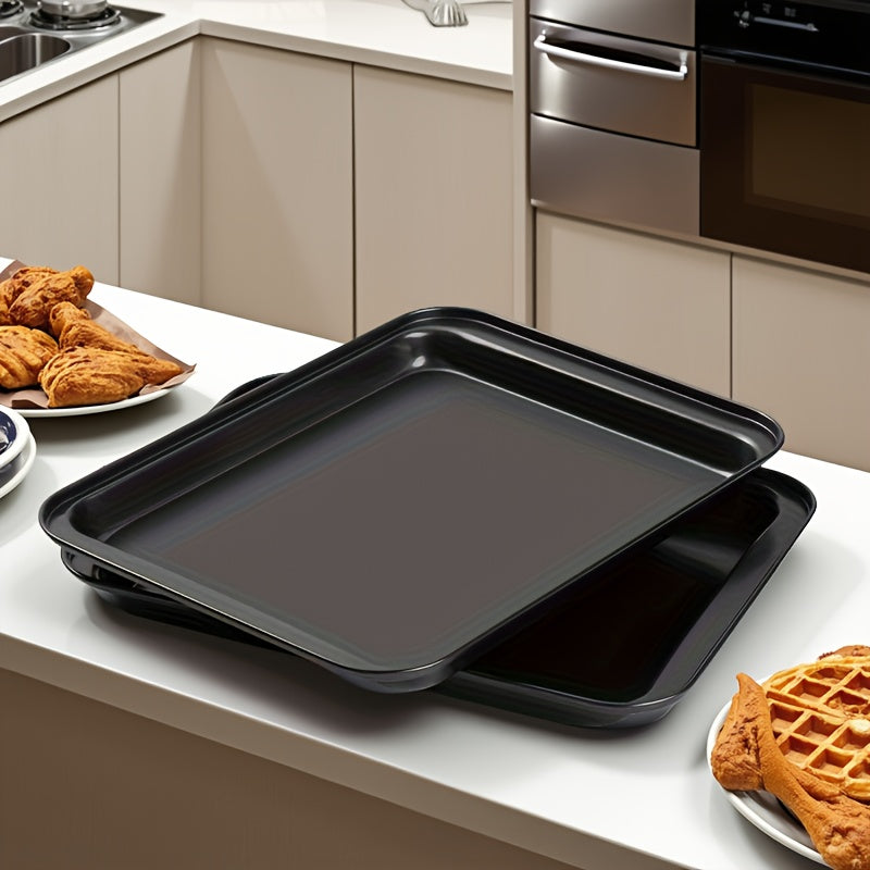 TEMU 2pcs Cookie Sheet 7x9.5 Inch Nonstick Carbon Steel Bakeware, Suitable For Cakes, Biscuits, Cheesecake, Desserts .