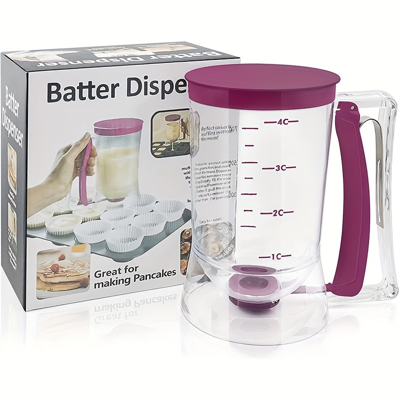 TEMU Pancake Batter Dispenser - Batter Separator Cupcakes Pancakes Cookie Cake Batter Dispenser - Baking Supplies For Griddle, Measuring Baking Tools