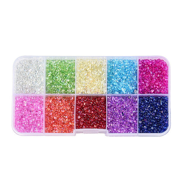10 Grid Transparent Glass Bubble Beads