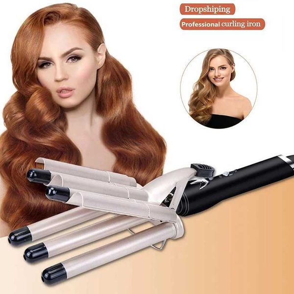 Hair Curlers Straighteners Hair Crimper Curling Iron Ceramic Crimpers Wavers Curler Wand Fast Heating five 5 Barrels Hair Waver Tools for Al