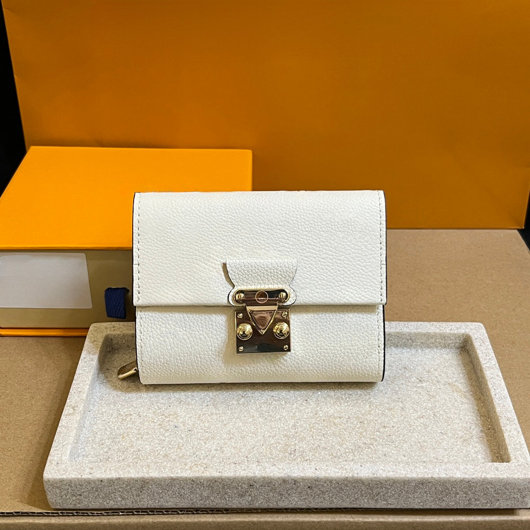 2026 Luxury bags Designer bag coin purse Women Short Wallet Woman Purse Original Box Card Holder Ladies Handbag Checked Flower A80880