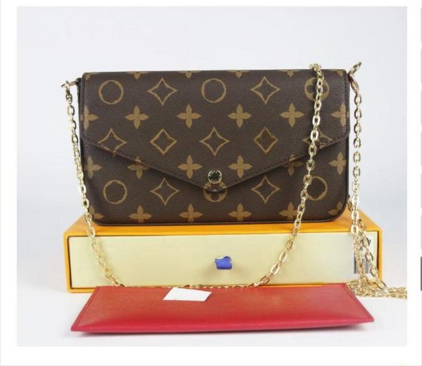 Genuine Designer Bag 3pcs-set accessories women bags Crossbody Purse Messenger Handbags wers shoulder lady Leather wallet with box M61276