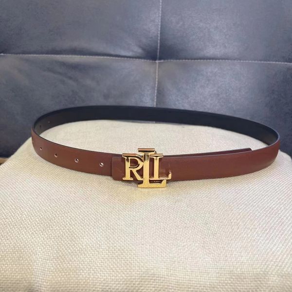 Fashion Belt High Quality Ladies Letter RLL Smooth Buckle French Belt 2.5cm 5 color belt 3 color buckle