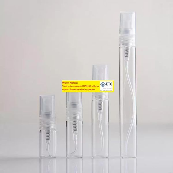 2ml 3ml 5ml 10ml Glass Perfume Bottle Empty Refilable Spray Bottle Small Parfume Atomizer Perfume Sample Vials