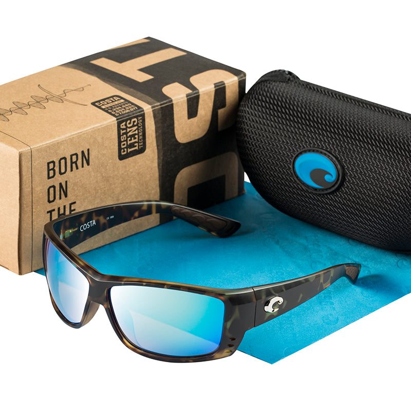 CAT CAY Polarized Sunglasses Men Retro 580P Costa Square Sunglasses Mirror Driving Sun Glasses For Men Oculos UV400 Male Eyewear