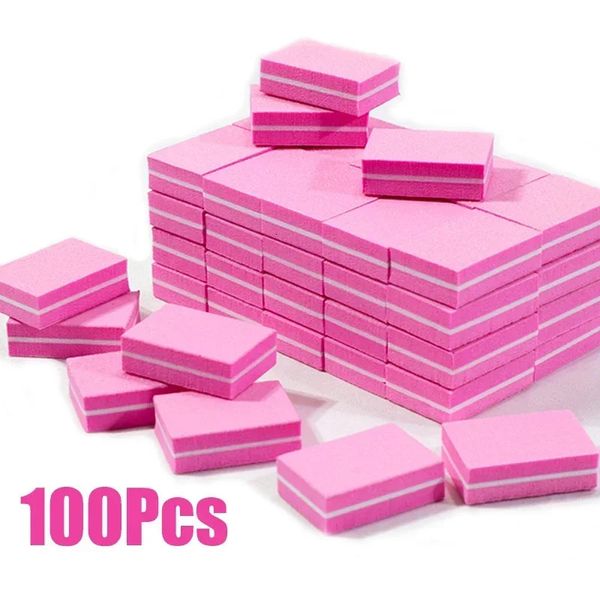 10100psc Mini Buffing Sanding Files Block Pedicure Care Nail Art Buffer Polish Manicure File Tools Charm 241230