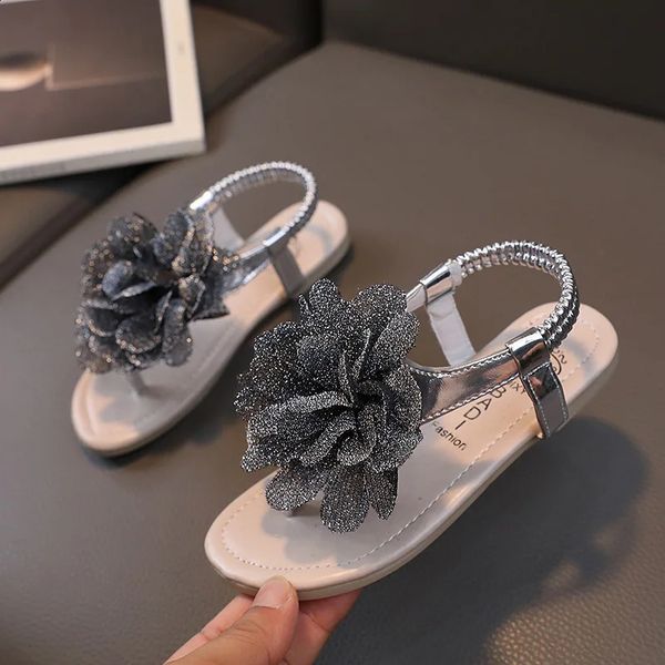 Summer Sandals Toddler Kids Baby Girls Fashion Flower Princess Sandals Beach Shoes Children Floral Sandals Slippers Soft Soled 250117