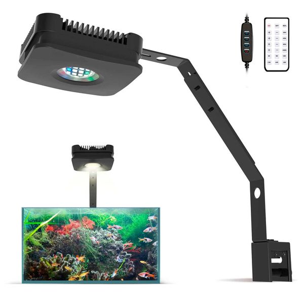Lominie Pixie 30 LED Aquarium Light Full Spectrum Fish Tank Light Clip on Freshwater Planted Light Supports Remote Wifi Z250205