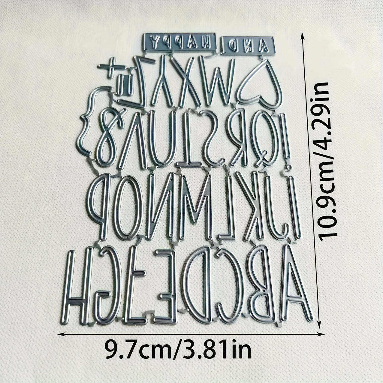 TEMU 1pc Letter Metal Die Cut, Diy Scrapbooking Embossing Stencil, Handmade Greeting Card Making Metal Cutting Dies, Gift Card Making Tools