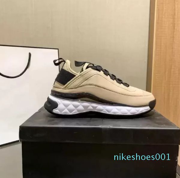 Designer Boots Casual Shoes Brand Thick Bottom Mixed Mesh Fiber C Letter Sneakers249D Women Men