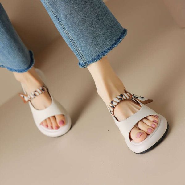 PVP Straight Toe for 2024 Summer New Flat Bottomed Temperament Women&#039;s Shoes Casual Ladies Beach Sandals
