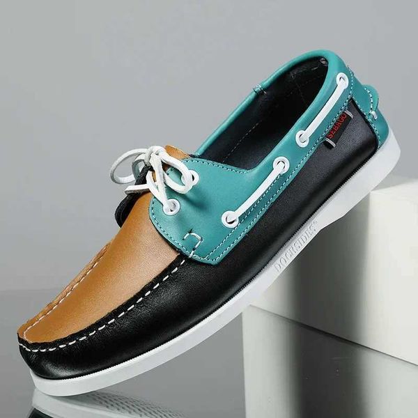 Men Genuine Leather Loafers Sneakers Driving Shoes Ventilate Causal Shoes for Men Footwear Docksides Classic Boat Shoes Tenis 45X241213