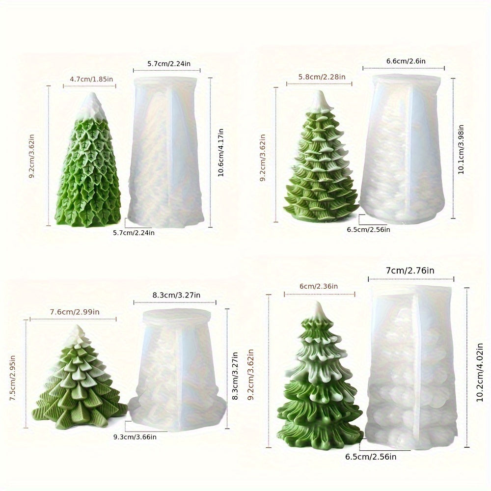 TEMU 1 Christmas Tree-shaped Silicone Mold (random Color) - Set For Candles, Soap, And Resin Crafts - Tools For Holiday Decorations And Gift Making