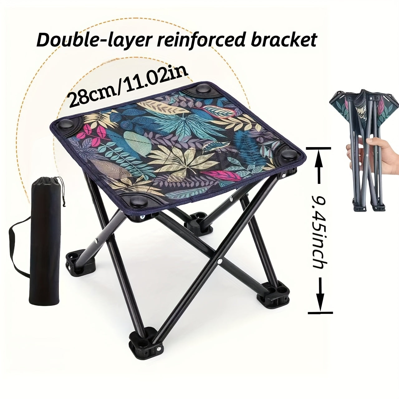 TEMU [bestseller Upgrade] Portable Outdoor Folding Chair, Ultra-lightweight And High-capacity Design - Perfect For Camping, Fishing, Gardening, And