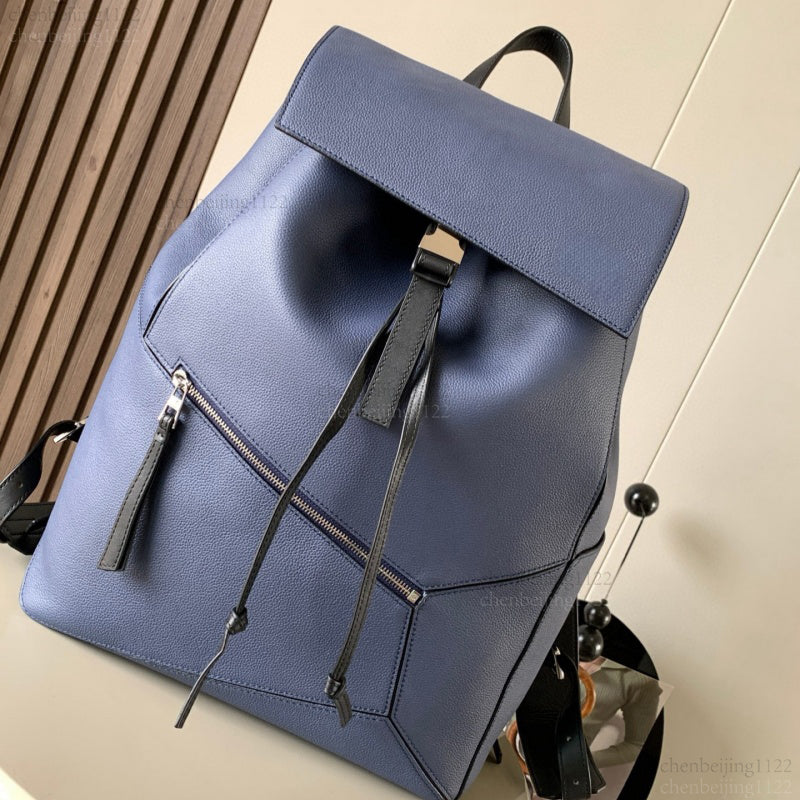 99A Premium Designer Soft Grain Leather Military Backpack for Two-Wheeled Carry, with Extra Large Capacity, Safe, Versatile and Practical, Essential