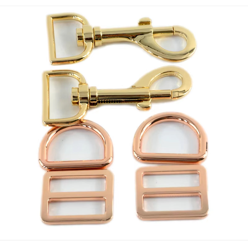 Metal Tri glide D ring dog collar snap hook for handbag