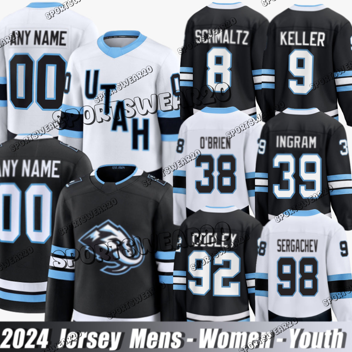 #9 Clayton Keller #92 Logan Cooley Utah Hockey Clubjersey #8 Schmaltz A #11 Guenther #27 Barrett Hayton #12 Jarome Iginla #39 Ingram #7 Kesselring #