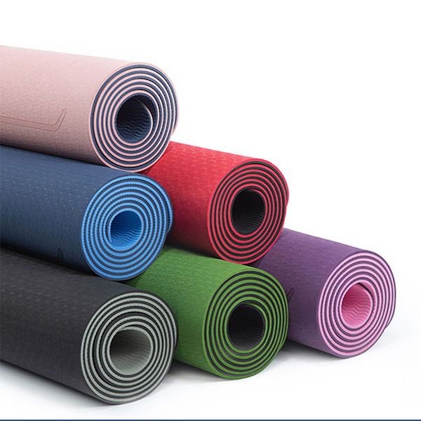 Home Carpet TPE soundproof and shockproof sports fitness mat, anti slip and thickened floor mat, household silent jump rope shock pad, yoga