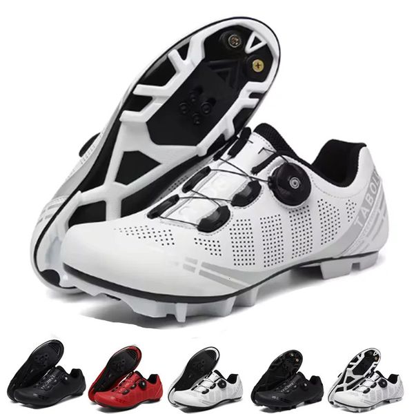Bicycle sports shoes breathable MTB shoes mens off-road cycling shoes sports road cycling shoes Spd pedal cycling shoes 241212