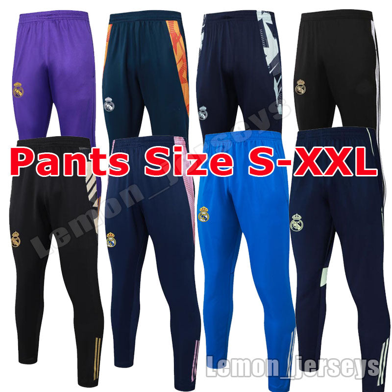 NEW 2025 2026 MBAPPE VINI JR MODRIC football training pants 25 26 Zipper pocket jogging tracksuit Long Pants Size S-XXL