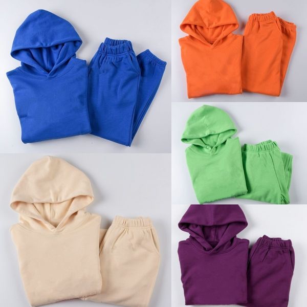 Designer kids hoodies sets toddlers suit baby boys girls Clothing Sets hoody pink green yellow black red Clothes childrens set