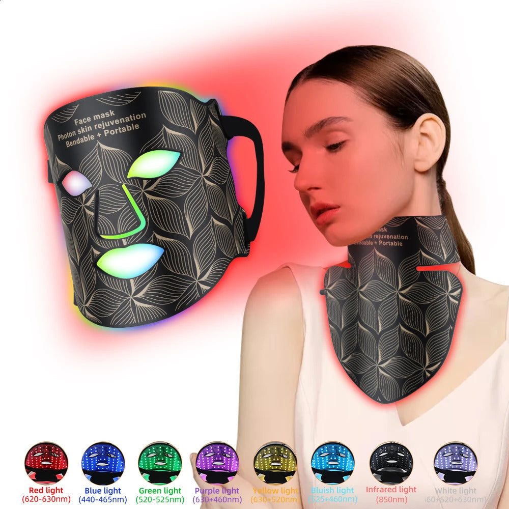 Ubilli Silicone LED Face Mask 8 Colors Red Light Infrared Flexible Soft Mask LED -Aging Advanced Pon Mask 250528