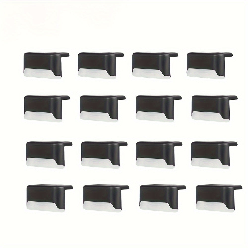 TEMU 8-16pcs Led Solar Deck Lights Outdoor Gardens Pathway Lamps Fences Ladder Light