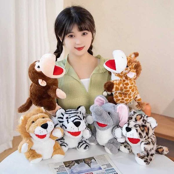 Stuffed Plush Animals Stuffed Plush Animals Toys Hand Finger Story Puppet Kaii Dolls Educational Baby Toys Duck Lamb Cow Dog Horse Children