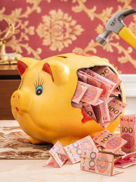 Decorative Objects Figurines Pig Piggy Bank Saving Secret Large Living Room Ceramic Hidden Safe Coin Money Box Paper Money Tirelire Enfant H