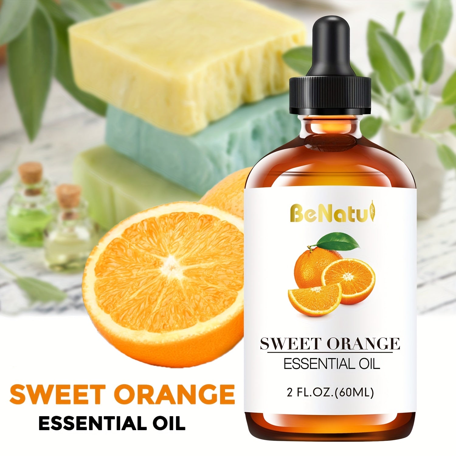 TEMU Benatu 60m Essential Oil, Plant Extracts For Diffuser, Humidifier, Home, Bedroom And Shower Steam, Soap, Diy Candle Making - Diffuser Essential