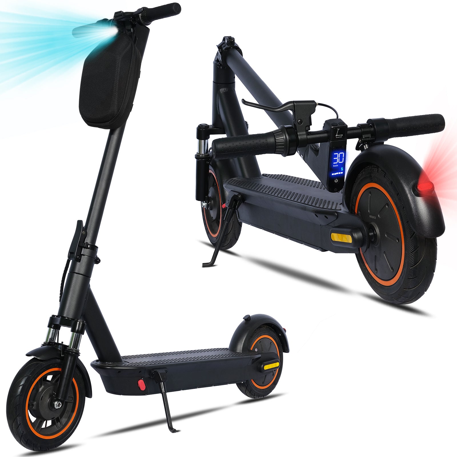 HEZZO G30 Electric Scooter Adult 10 Inch Pneumatic tyres 36V 500W Motor Power 15Ah Lithium Battery Aluminum-magnesium Alloy Electric Kick Scooter Eu