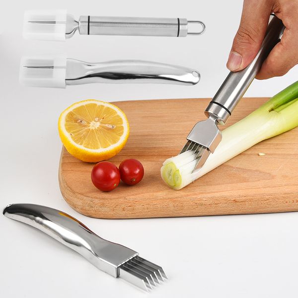 Stainless Steel Onion Cutter Graters Multifunction Kitchen Gadgets Garlic Slicer Graters Chopper Kitchen Knife Vegetable Tools Wholesale