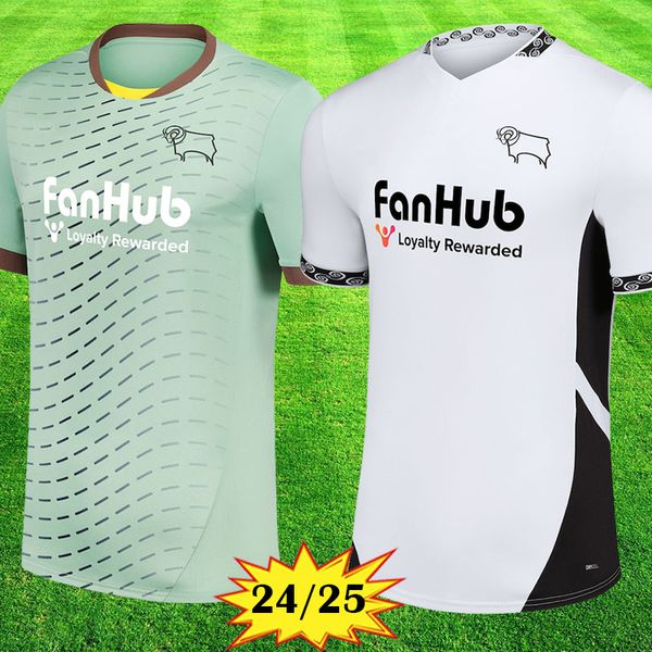 24 25 BROWN Derby County Soccer Jerseys COLLINS Football Club Rooney YATES OSBORN football shirts 2024 2025 MENDEZ LAING soccer shirts equip