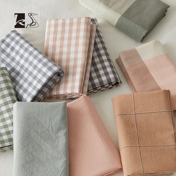 Japanese Style Washable Cotton Grid A Pair Of Pillow Cases Simple Pillow Case Pillow Cover Pillow Covers Decorative Pillowcases 250103