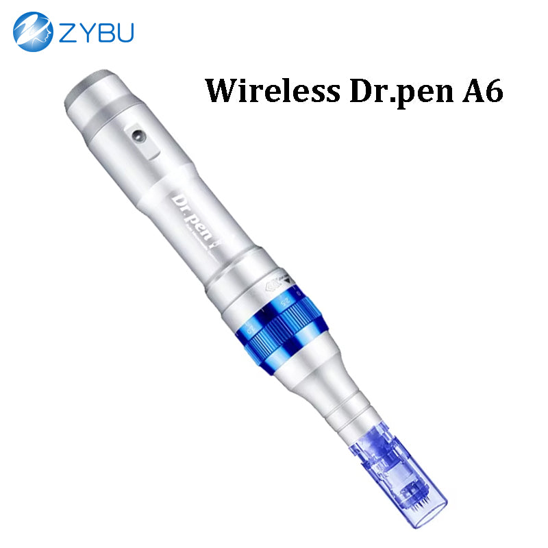 Dr Pen A6 Professional Derma MTS Pen Microneedling System Wireless Electric Skin Care Meso Tools Beauty Kit Dermapen with 2PCS 12 Pin Needle Cartrid