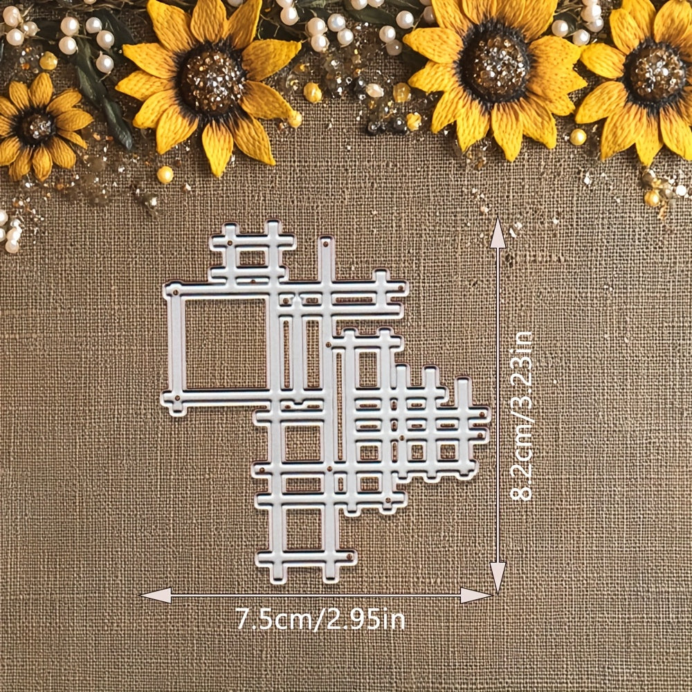 TEMU 1pc Geometric Patterns Metal Cutting Dies, Diy Scrapbooking Embossing Stencil, Handmade Greeting Card Decoration Die Cutting Tool, Gift Card