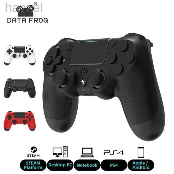 Game Controllers Joysticks DATA FROG Bluetooth-Compatible Game Controller For Slim Pro PC Vibration 6-Axis Motion Sensor Joystick Gaming Gam