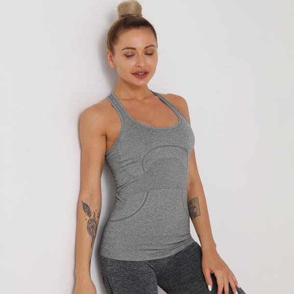 High quality Same professional seamless yoga women&#039;s beautiful back sports breathable camisole vest quick drying fitness suit top for w