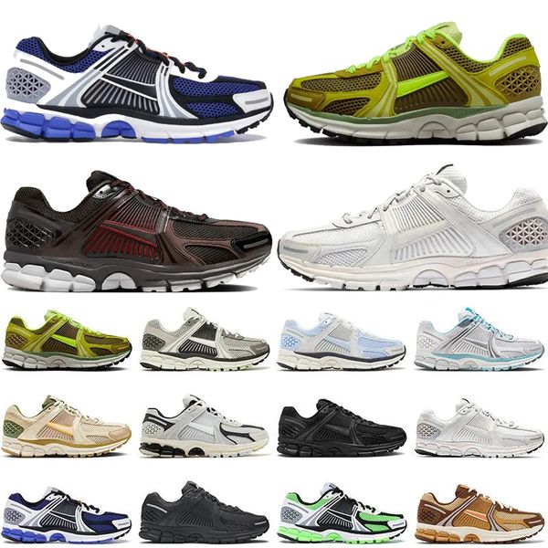Homens Men Women Vomero 5 Running Shoes Designer tênis supersônico escuro cinza pó pó de pó metálico 520 pacote de espuma rosa punção quente