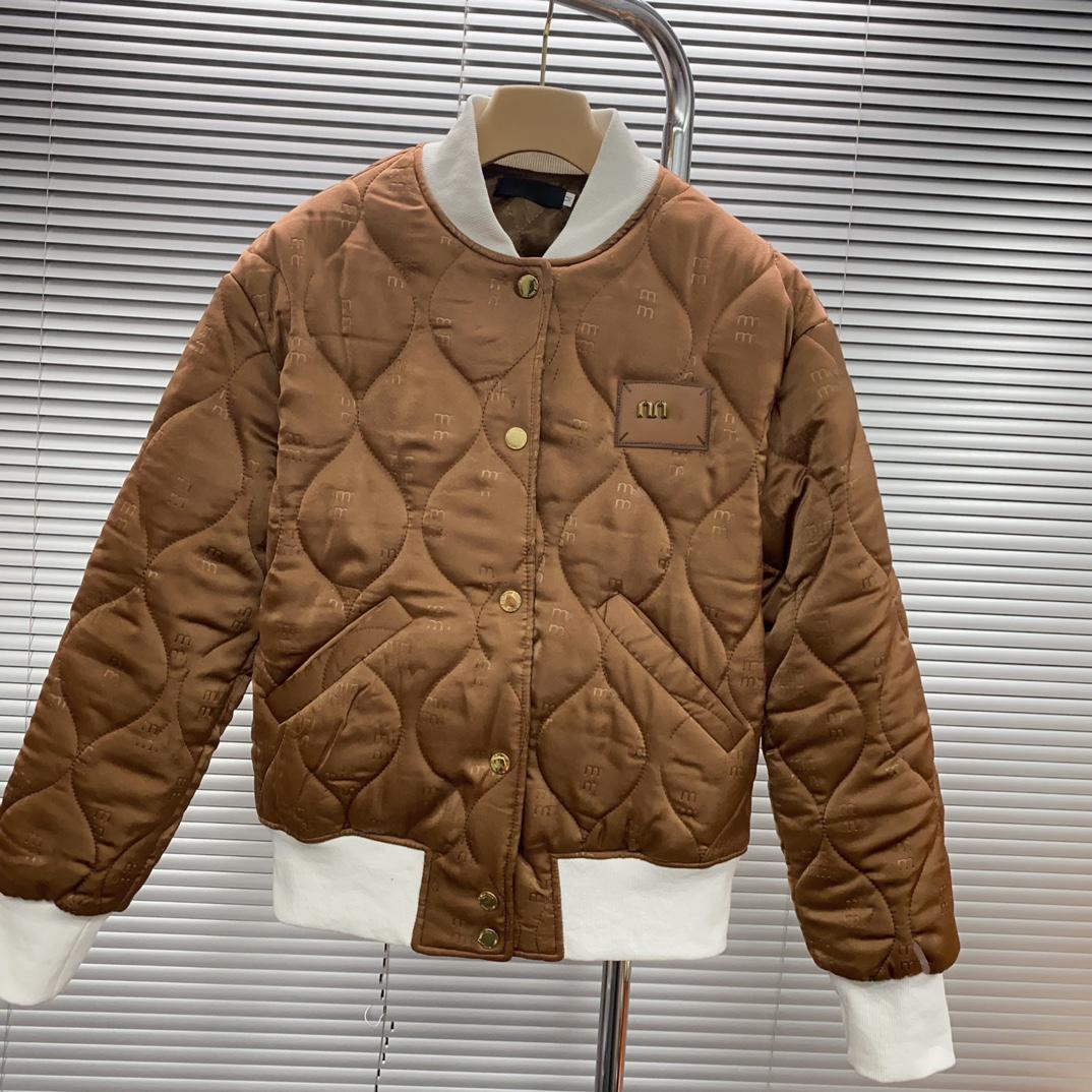 24FW Women&#039;s Down coat designer woman Parkas Down jacket collar Coat Full printed round neck M L XL