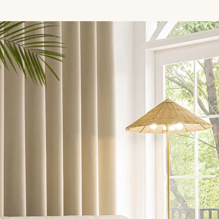 A820 full blackout Velcro curtains punch-free 2025 new simple rental bedroom sunshade cloth window shade curtain