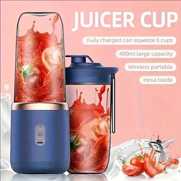 6-plade USB portable juicer mini juicer smoothie mixer ice crusher cup W241025