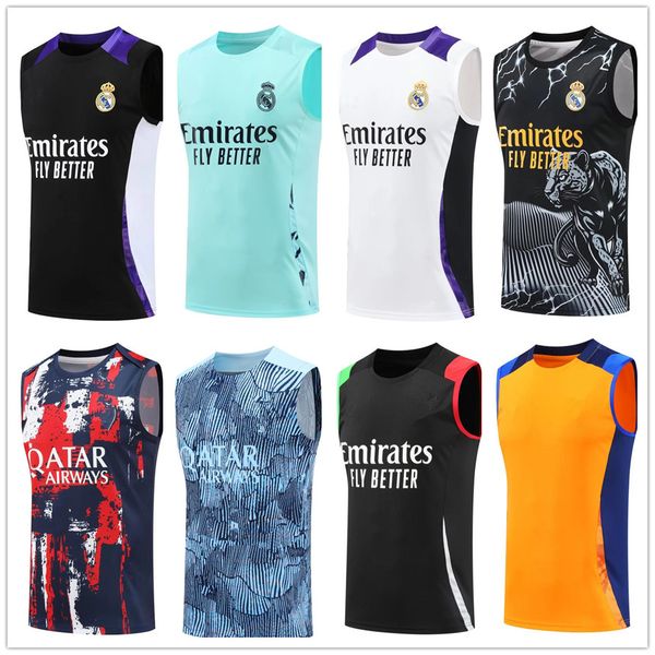 24 25 vest Sleeveless football training Jerseys t-shirt Pregame clothing TOP quality Short sleeve tracksuit soccer unifo tracksuit soccer un