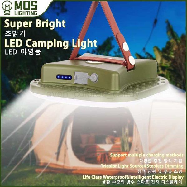 MOSLIGHTING Solar Chargin Tent Strong Light with Magnet Zoom Portable Torch Camping lantern Work Maintenance Lighting 80W LEDB240731
