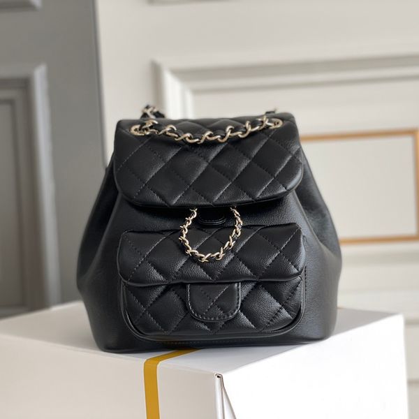 duma MINI Backpack 18CM Mirror Quality Calfskin Leather Backpack Women Luxury Shoulder Bags With Box 24C25B