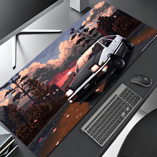 Initial D Big Mouse Pad Gamer Mousepad Baby Bear Mouse Pad Large Mouse Mat Natural Rubber Desk Rug PC Desk Mats Design Mousepads