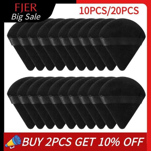 10-20Pcs Triangle Velvet Powder Puff Pizza Flours Mini Face Makeup sponge Cosmetics Washable Lightweight Makeup Tool Y240806